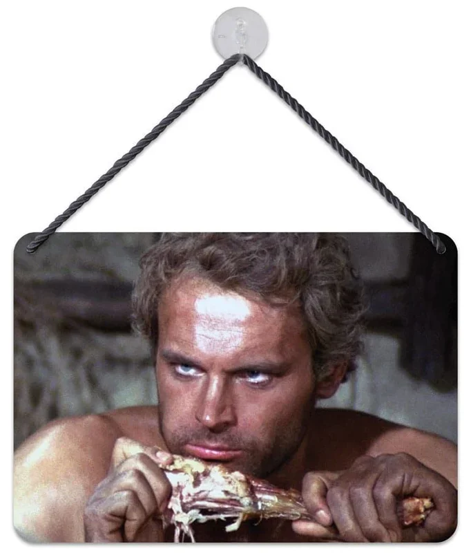 Terence hill placa de chapa terence 16,5 x 11,5 cm