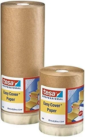 TESA 04364-00002-01 – Cinta para pintar en interior en grandes areas Easy Cover Papel serie 4364-25m x 300mm