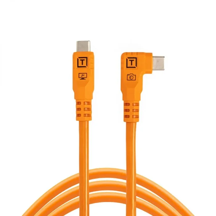 TetherPro Optima 10 Gbps Gen 2 USB-C, 3 m, recto a la derecha, naranja de alta visibilidad, no compatible con los modelos Fuji GFX