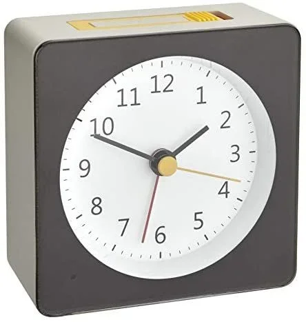 TFA-Dostmann LOOM Reloj despertador analógico Gris, Amarillo