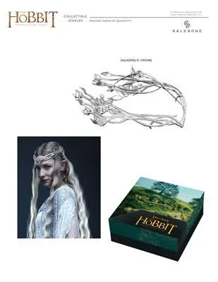 The Hobbit Galadriel – Réplica de corona de 22 pulgadas, talla única para la mayoría de adultos, Talla única, Base de metal