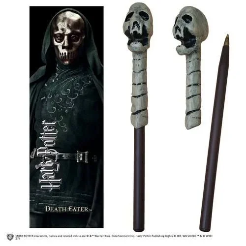 The Noble Collection Death Eater (cráneo) Varita Pluma y Marcador