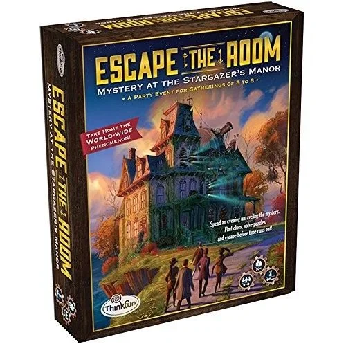 ThinkFun – Escape Room: Mistero en la Mansión del Observatorio, Juego de Logica, Juego de Mesa para Niños y Adultos, 3-8 Jugadores