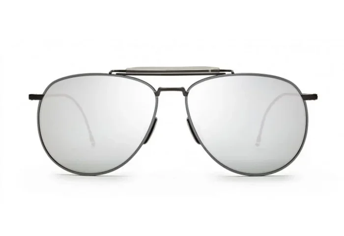 Thom Browne Gafas de Sol TB-015-LTD Matte Black Iron/Grey Silver 62/18/140 hombre