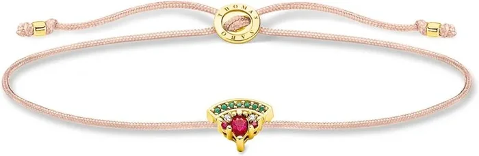 THOMAS SABO Little Secret LS126-488-7-L20V – Pulsera para mujer de plata de ley 925, chapado en oro amarillo 750 con circonitas, longitud: 13 cm – 20 cm