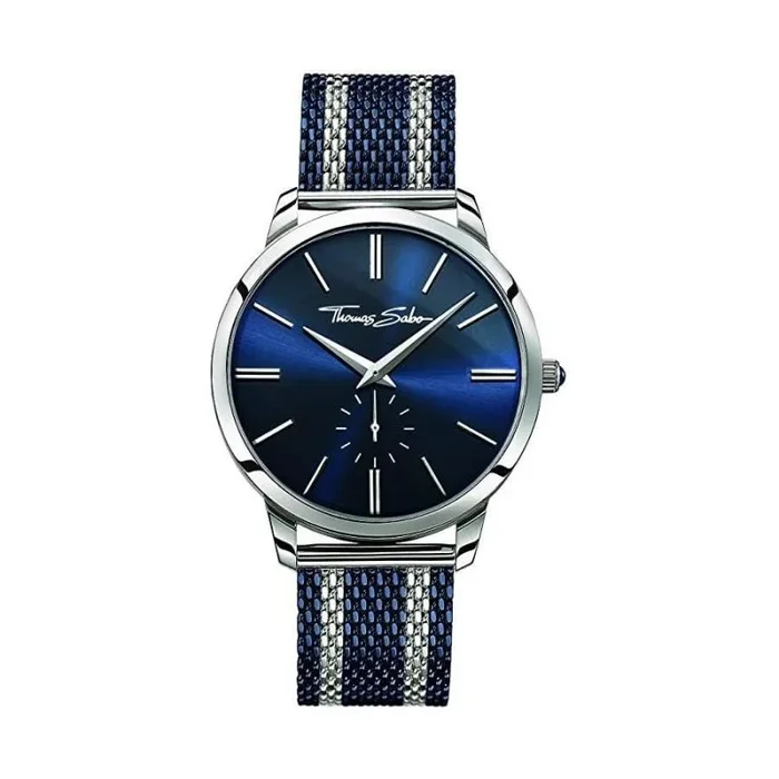 Thomas Sabo Reloj Analogico para Hombre de Cuarzo con Correa en Acero Inoxidable WA0268-281-209-42 mm