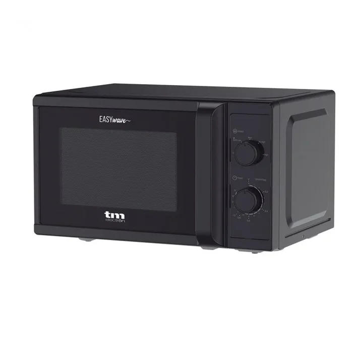 TM Electron TMPMW002BLK EASYWAVE Microondas con capacidad de 20 litros, 700W, 5 niveles de potencia, función descongelar y temporizador de 35 min, color negro