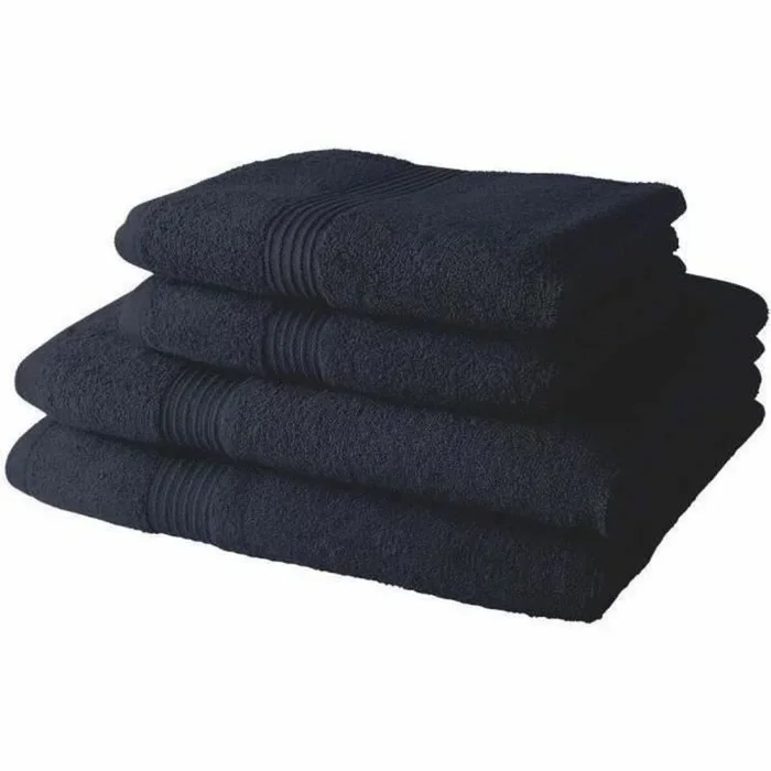 TODAY – Juego de 2 Toallas de baño (50 x 90 cm, 2 Toallas de baño, 70 x 130 cm, 100% algodón), Color Azul Marino