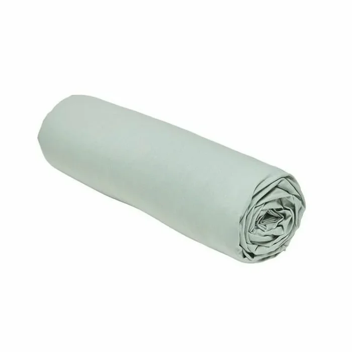 TODAY Essential Celadon – Sábana Bajera de 90 x 190 cm, 1 Persona, 100% algodón, Color Liso
