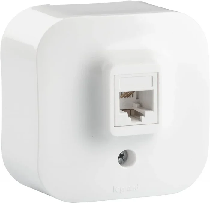 Toma para pared, Legrand, Toma teléfono Forix, rj11, Color Blanco (White)