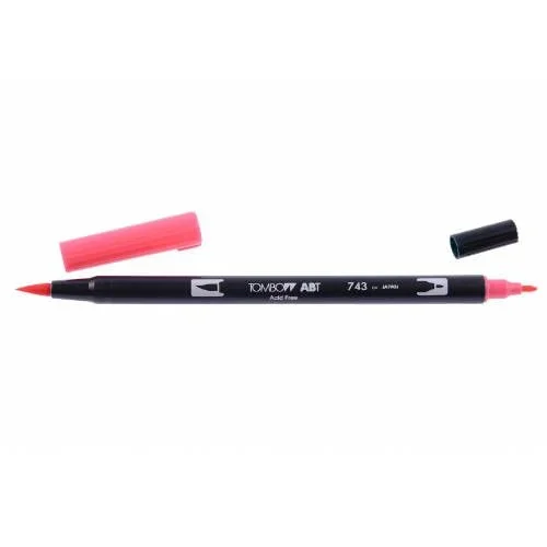 Tombow – Rotulador de punta doble, color rosa (743 Hot Pink)