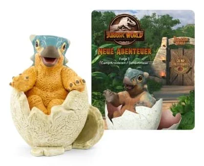 tonies Figura de audición para Toniebox, Jurassic World: Nueva Aventura – Episodio 1: Camp Cretácico/Secretos, Juego de Audio para niños a Partir de 6 años, Tiempo de reproducción de 44 Minutos Aprox