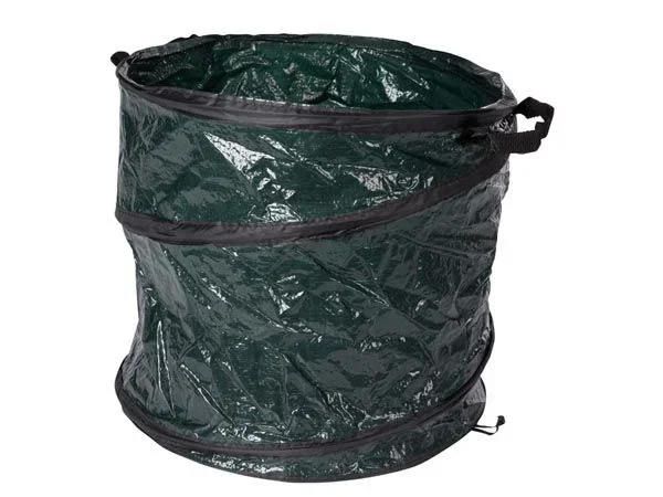 Toolland Bolsa de residuos de jardín, sistema emergente, poliéster, verde, 80 litros