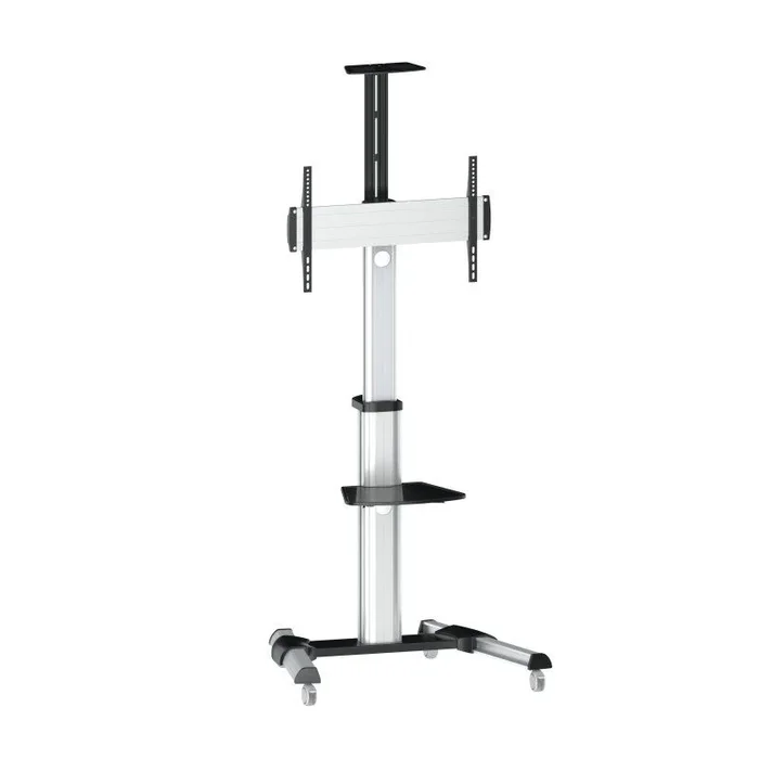 TooQ FS1870M-B soporte para pantalla de señalización 94 cm (37″) Negro, Plata