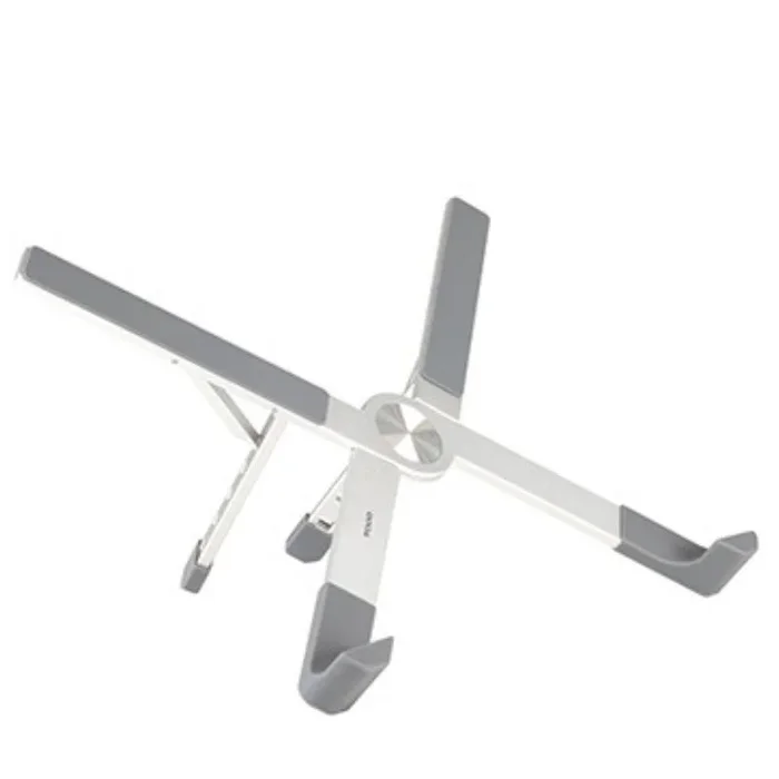 TooQ Soporte elevador plegable de aluminio para portátiles, Plata