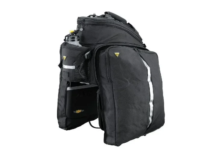 Topeak MTX 2.0 TrunkBag DXP – Bolsa para Maletero de Bicicleta Resistente al Agua con Lados expandibles, Compatible con Todos los estantes MTX QuickTrack 2.0, Color Negro