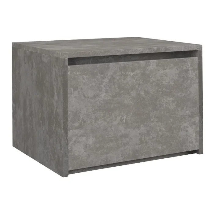 Topeshop K1 BETON mesa de noche Mesilla de noche 1 cajón(es) Gris