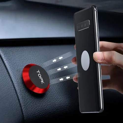 Topk D21 Soporte para Teléfono Móvil para Automóvil Soporte Magnético Universal para Teléfono En El Automóvil (Rojo)