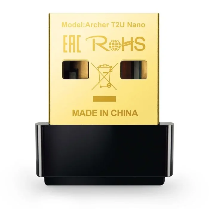 TP-Link Archer T2U Nano AC600 Adaptador USB inalámbrico, Doble Banda WiFi Dongle para PC, Escritorio y portátil, Compatible con Windows 10/8.1/8/7/XP, Mac OS 10.9-10.13