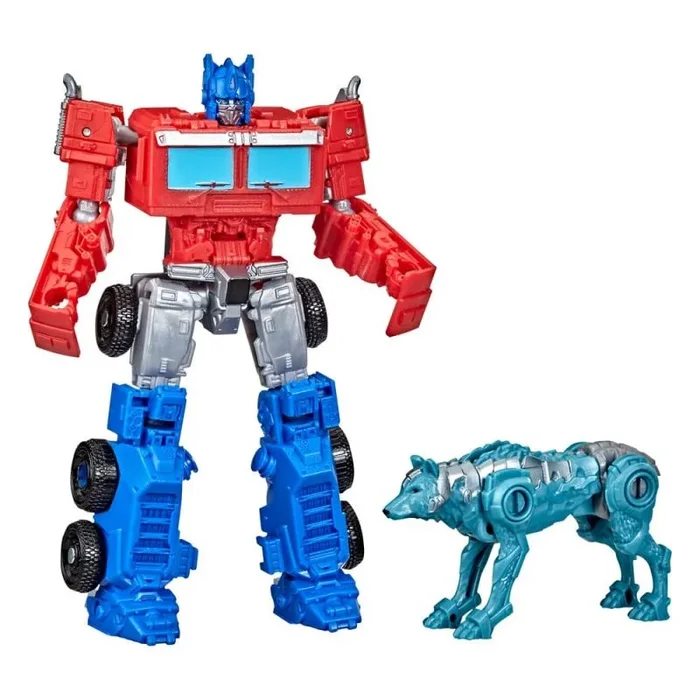 Transformers: el despertar de las bestias beast alliance weaponizer pack de 2 figuras optimus prime & chainclaw 13 cm