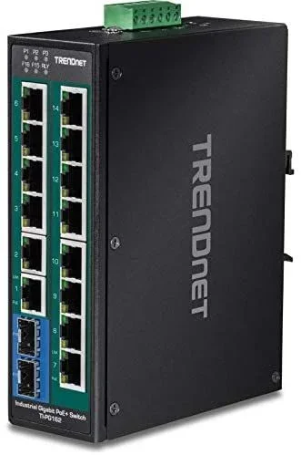 Trendnet TI-PG162 switch No administrado Gigabit Ethernet (10/100/1000) Energía sobre Ethernet (PoE) Negro
