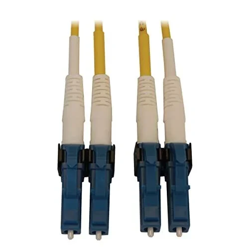 Tripp Lite N370X-06M Cable de Fibra Óptica Controlable Dúplex Monomodo 9µm / 125µm OS2 de 400G (LC/UPC M/M), LSZH, Amarillo, 6 m 19.7 pies