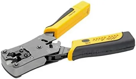 Tripp Lite T100-001-TST Pinza para compresión de cable Crimpadora RJ11 / RJ12 / RJ45 con Probador de Cables Incorporado