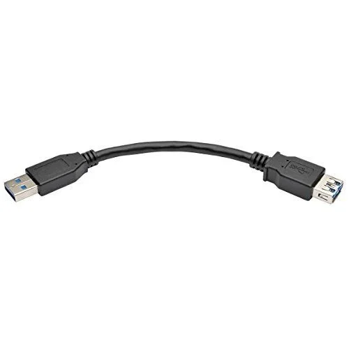 Tripp Lite U324-06N-BK Cable de Extensión USB 3.0 SuperSpeed (M/H) Negro, 152 mm 6 Pulgadas