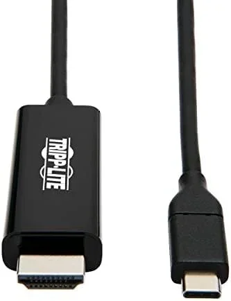Tripp Lite U444-006-H4K6BE Cable Adaptador USB-C a HDMI (M/M) – 3.1, Gen 1, Thunderbolt 3, 4K @60 Hz, Convertidor en Extremo HDMI, Negro, 1.83 m 6 pies