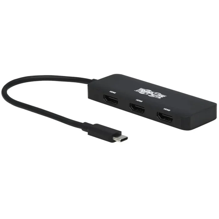 Tripp Lite U444-3H-MST adaptador de cable de vídeo 0,12 m USB Tipo C 3 x HDMI Negro