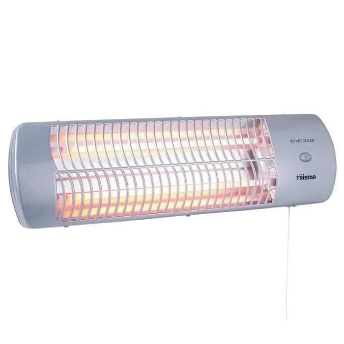Tristar KA-5010 – Calefactor eléctrico para el baño con montaje en pared, cuarzo, 1200 W, color gris