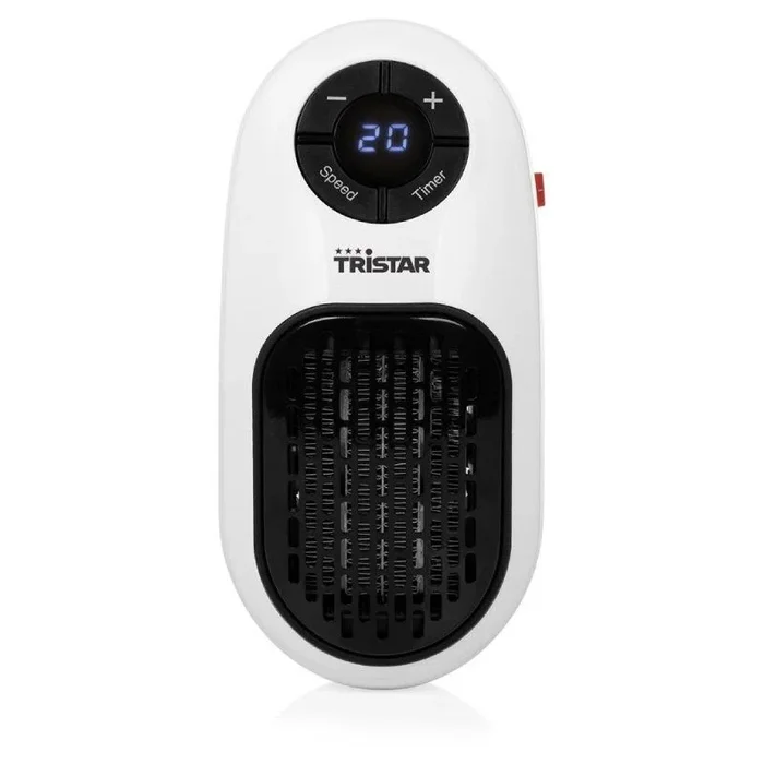 Tristar KA-5084 Calefactor de enchufe, Temporizador programable, Color Blanco, 400 W