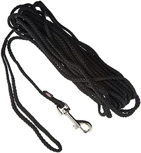 TRIXIE 19761 correa para perro y gato 10 m Negro Nylon Correa de adiestramiento