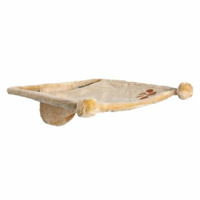 Trixie 43511 – Hamaca de Felpa de Estilo Asiento para fijación a la Pared, 42 x 41 cm, Color Beige