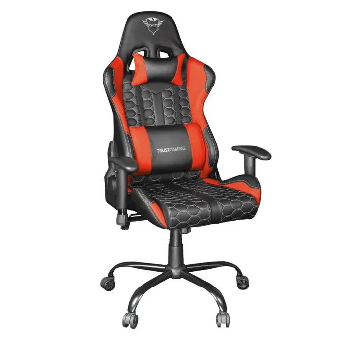 Trust Gaming GXT 708R Resto Silla Gaming, Silla Giratoria Completa de 360° con Cojines Extraíbles, Silla con Bloqueo, Silla Ajustable en Altura para Juegos, PC – Rojo