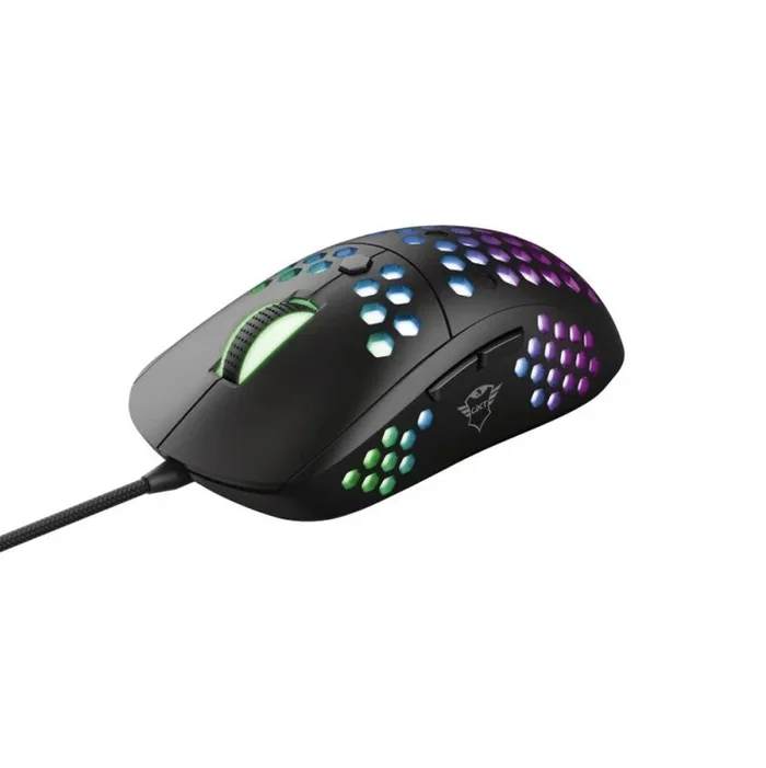 Trust Gaming GXT 960 Graphin Ligero ratón para Gaming RGB (74 Gramos, hasta 10 000 PPP, Iluminación RGB Personalizable) Negro