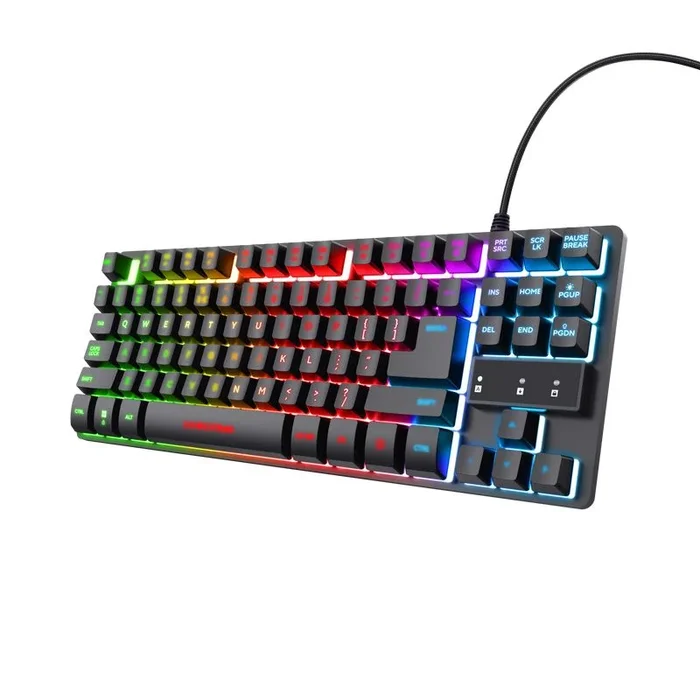 Trust GXT 833 Thado TKL teclado USB QWERTY Portugués Negro