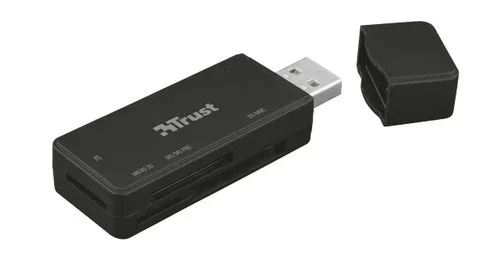 Trust NANGA lector de tarjeta USB 3.2 Gen 1 (3.1 Gen 1) Type-A Negro