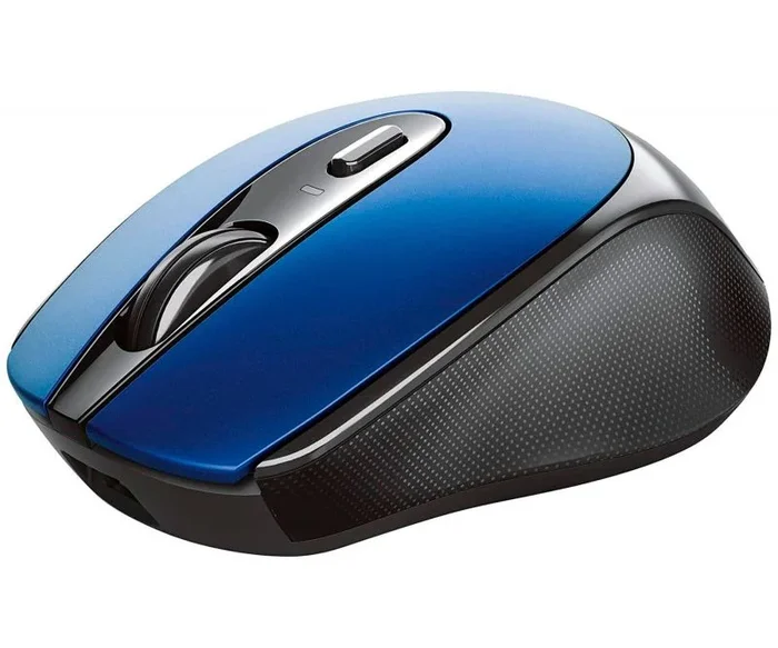Trust Zaya Ratón Inalámbrico Recargable (Microrreceptor USB se Puede almacenar en el ratón, 4 Botones, Puerto USB-C para recargar la batería) Azul