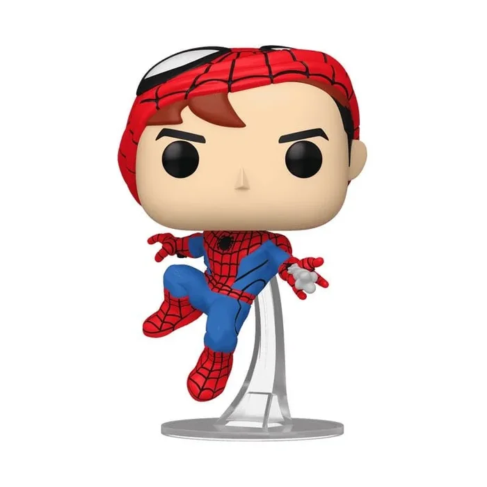 Tu amigo y vecino spider-man pop! vinyl figura spider-man(unmasked) *exclusive version* 9 cm