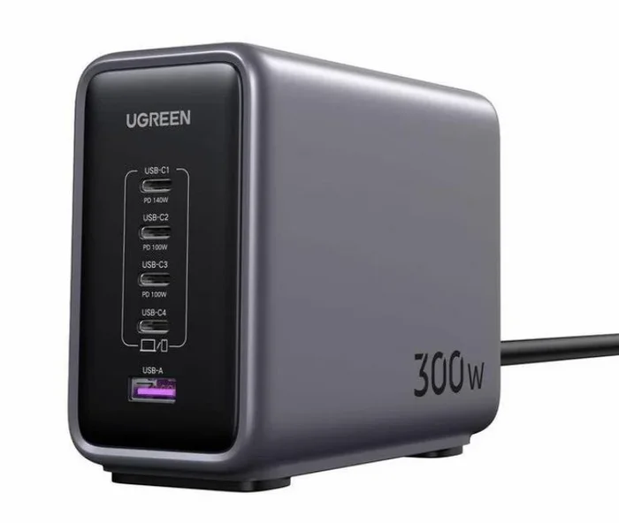 Ugreen 90903B cargador de dispositivo móvil Universal Negro, Gris Corriente alterna Carga rápida Interior