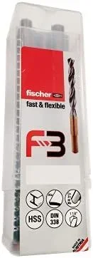 Ult. unidades pack 10 brocas para metal f3 hss-r din338 12,0×101/151 614159 fischer