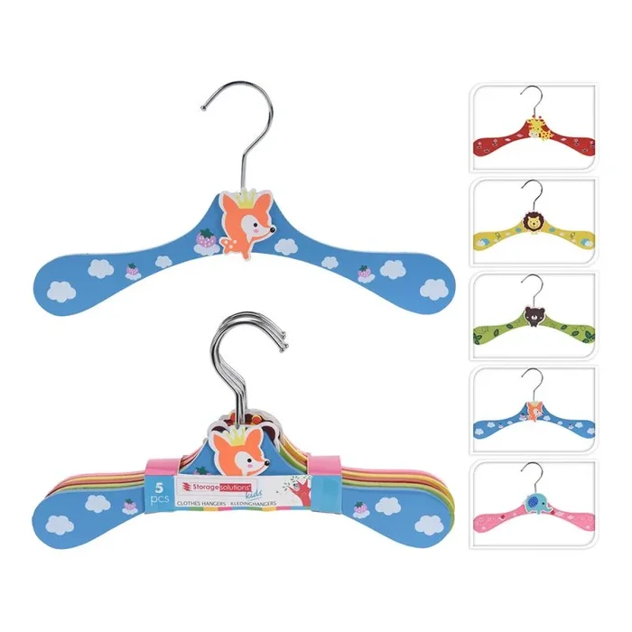 *ult.unidades* set 5 perchas infantil madera
