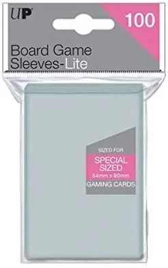 Ultra PRO – Fundas para juegos de mesa Lite de tamaño especial (100 unidades) para tarjetas de 54 mm x 80 mm, fundas de cartas para juegos de mesa y juegos de cartas coleccionables con perfil delgado