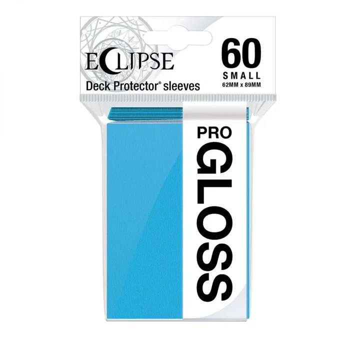 Ultra Pro Paquete de 60 Mangas pequeñas Eclipse Gloss-Azul Cielo, Color Celeste (E-15627)