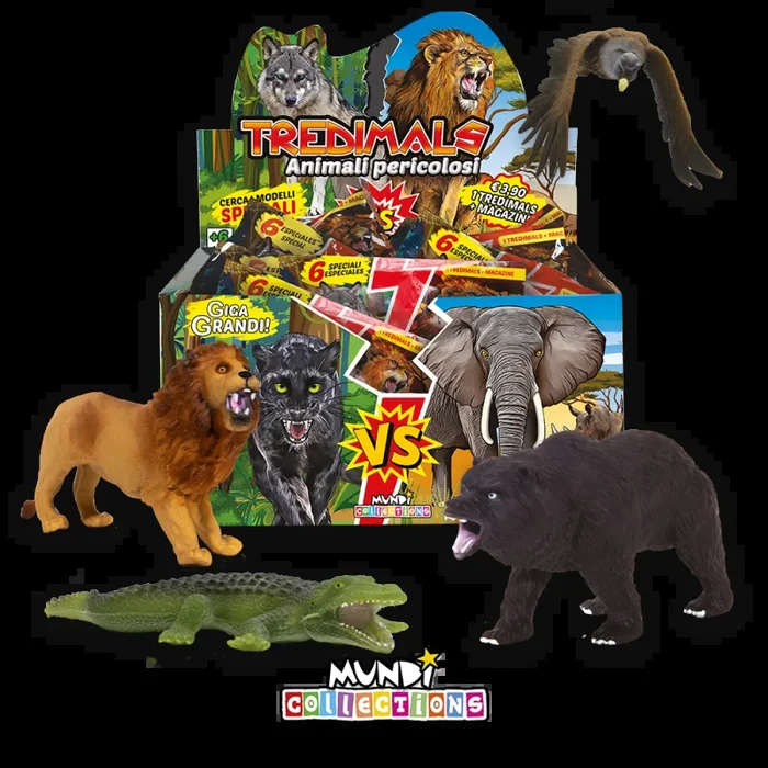 Una bolsa Tredimals Animales Pericolosos Selva VS Savana Mundi