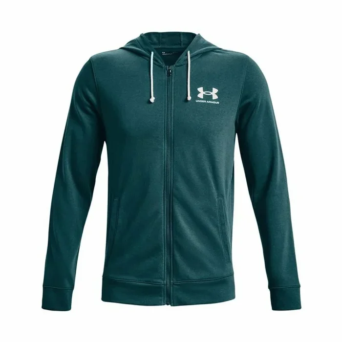 Under Armour Rival Terry-Cremallera Completa Tops de Forro Polar, Tourmaline Teal, Small para Hombre