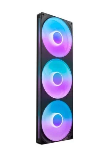 Unidad de Ventilador de Marco único NZXT F420 RGB Core – 420mm con 3 Ventiladores RGB de 140mm – Control de Velocidad e iluminación – Alta presión estática y Flujo de Aire – Negro