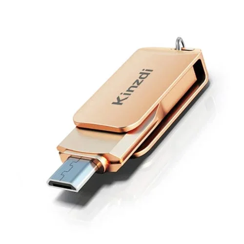 Unidad Flash USB Kinzdi 16Gb Tipo-C Metal Twister V8 (Oro Rosa)