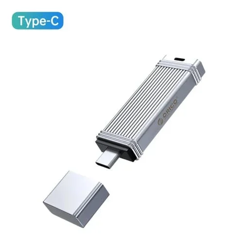 Unidad Flash USB Orico 32 Gb Tipo C USB3.2 Gen1 Lectura 260 Mb/S Escritura 50 Mb/S (Plata)